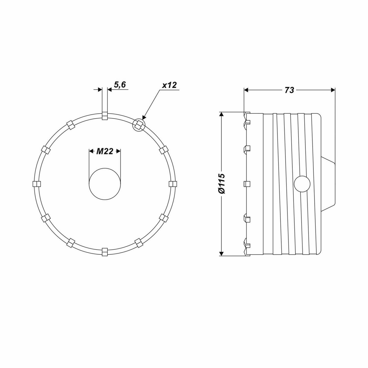HM Lochsäge Bohrkrone Dosenbohrer Ø 115 mm für Beton Mauerwerk Naturstein