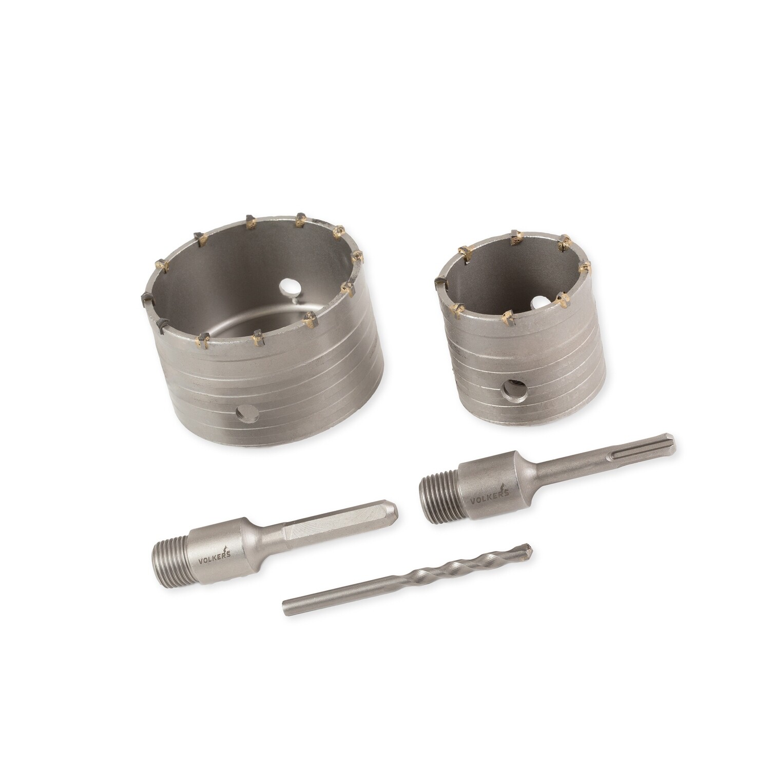 5 tgl HM Lochsäge Satz Bohrkrone Beton Dosenbohrer Ø 68 / 100 mm mit 2 Adaptern