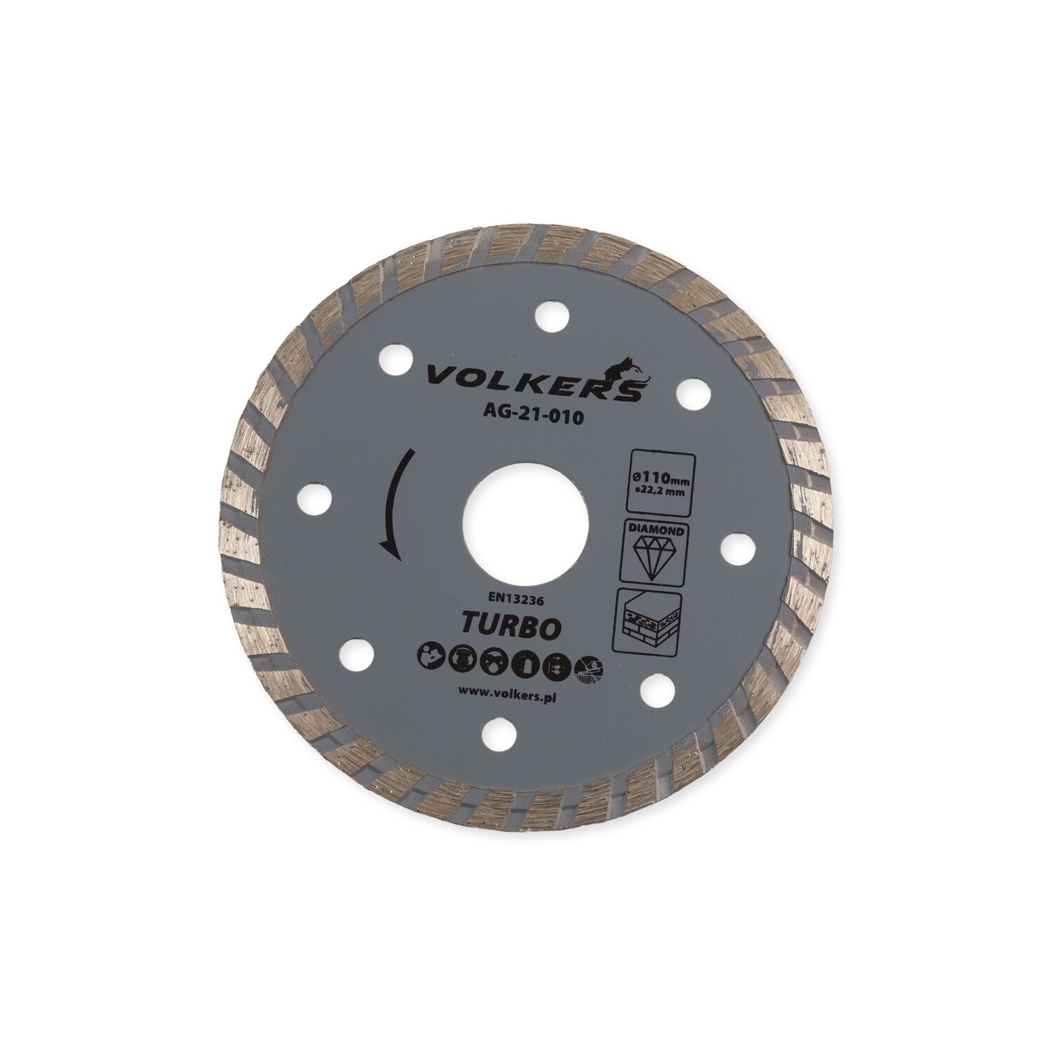 Turbo Ø 110 x 22,2 mm Universal Diamanttrennscheibe Trennscheibe Beton Stein