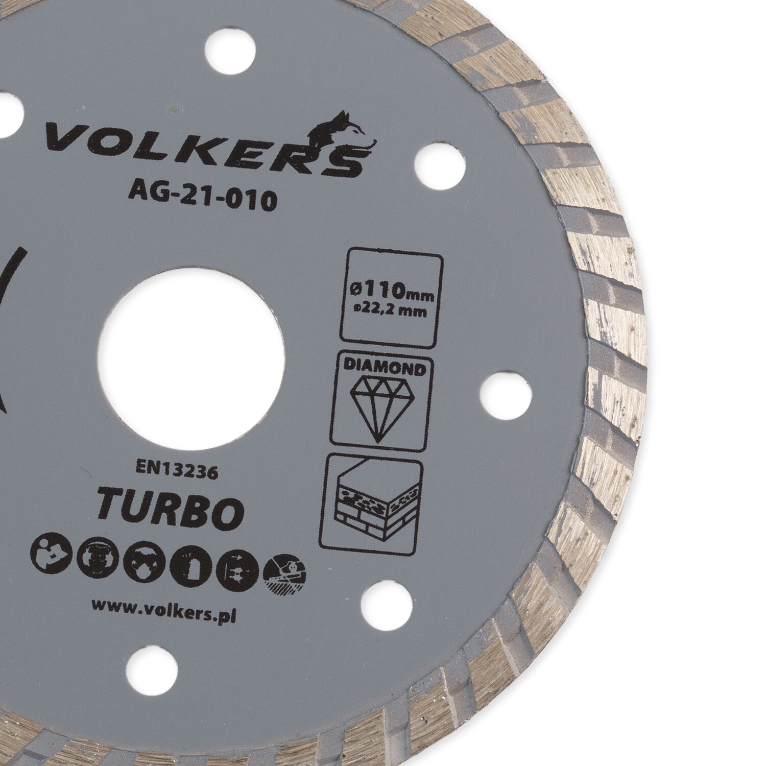 Turbo Ø 110 x 22,2 mm Universal Diamanttrennscheibe Trennscheibe Beton Stein