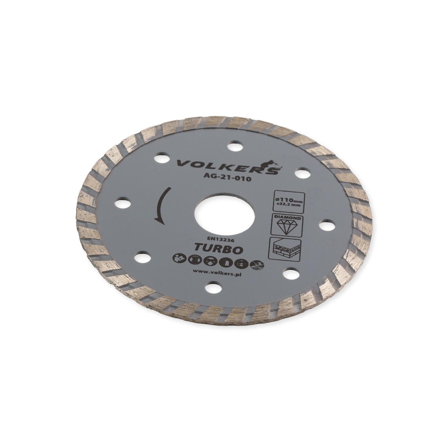 Turbo Ø 110 x 22,2 mm Universal Diamanttrennscheibe Trennscheibe Beton Stein