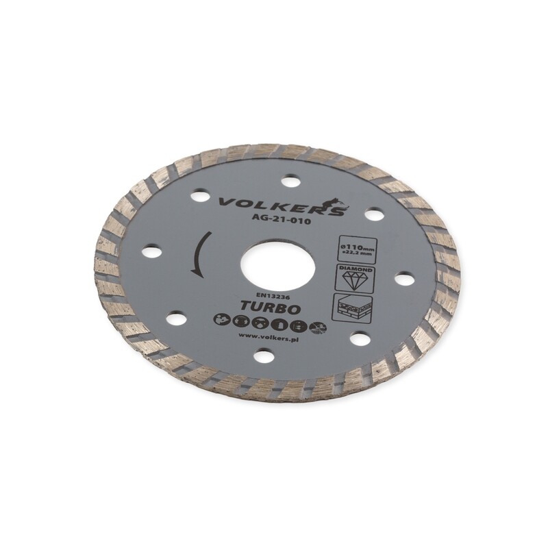 Turbo Ø 110 x 22,2 mm Universal Diamanttrennscheibe Trennscheibe Beton Stein