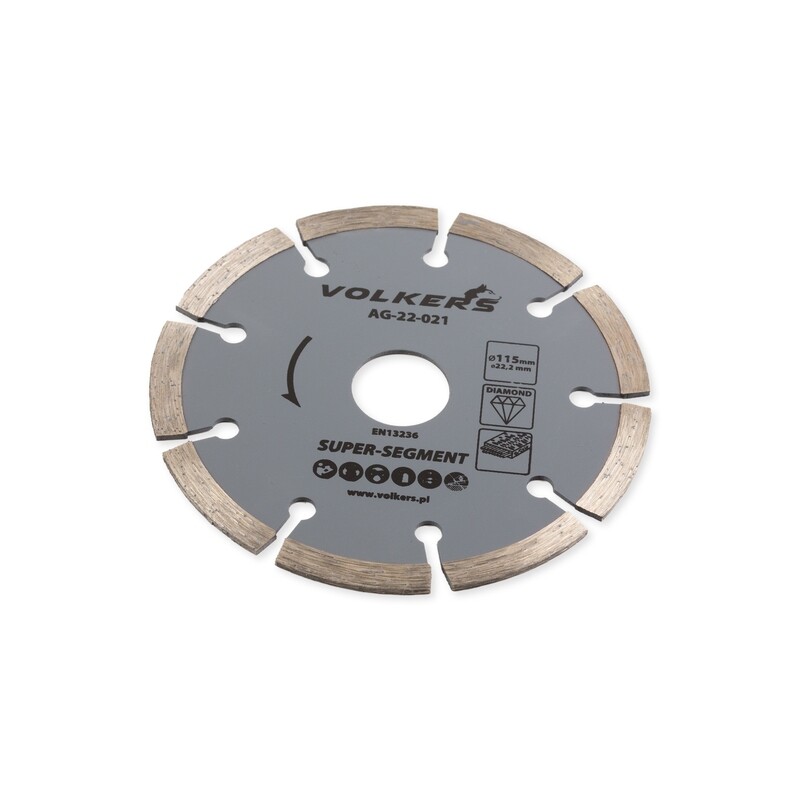 Diamanttrennscheibe für Stahlbeton Ø 115 x 22,2 mm Trennscheibe Beton Stein