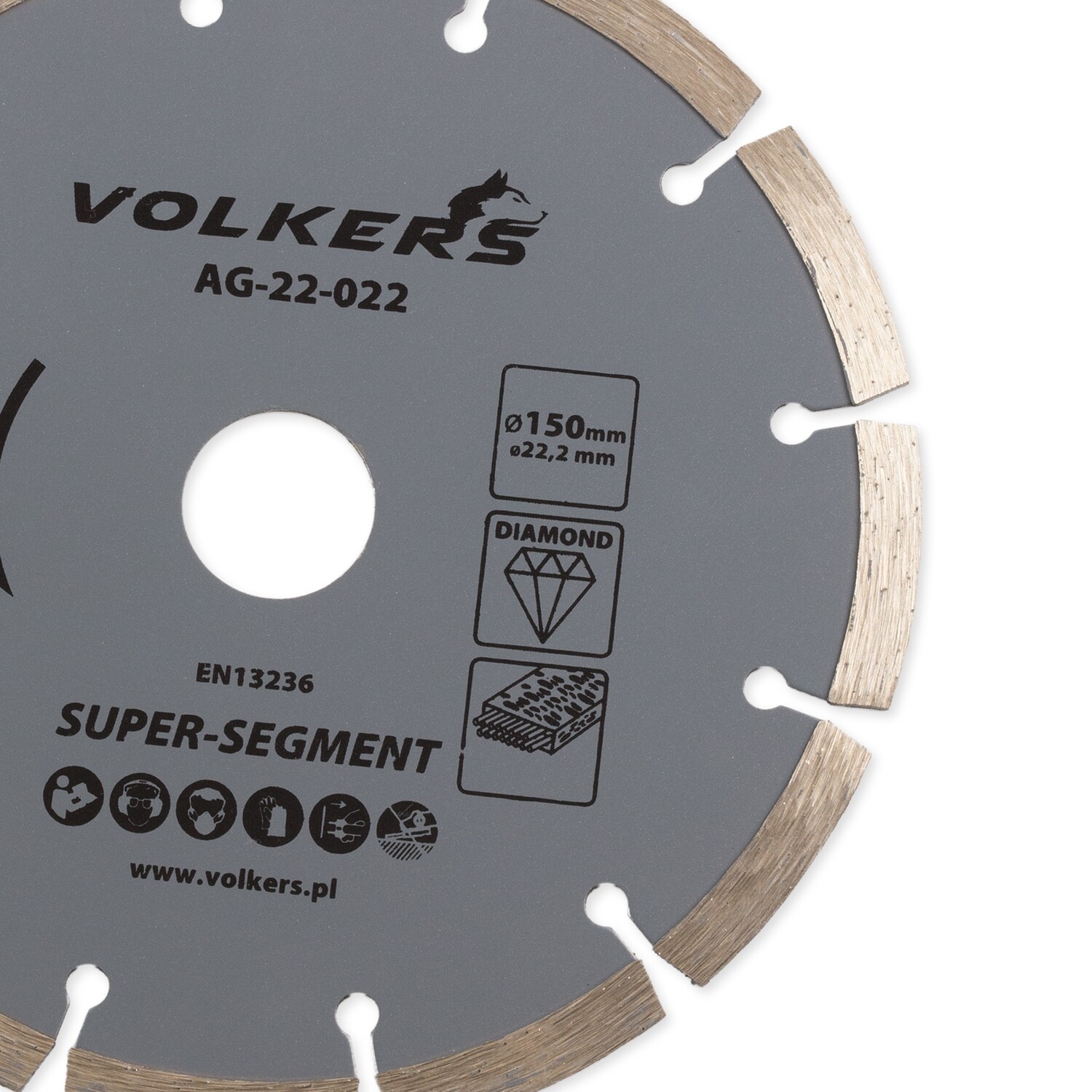Diamanttrennscheibe für Stahlbeton Ø 125 x 22,2 mm Trennscheibe Beton Stein