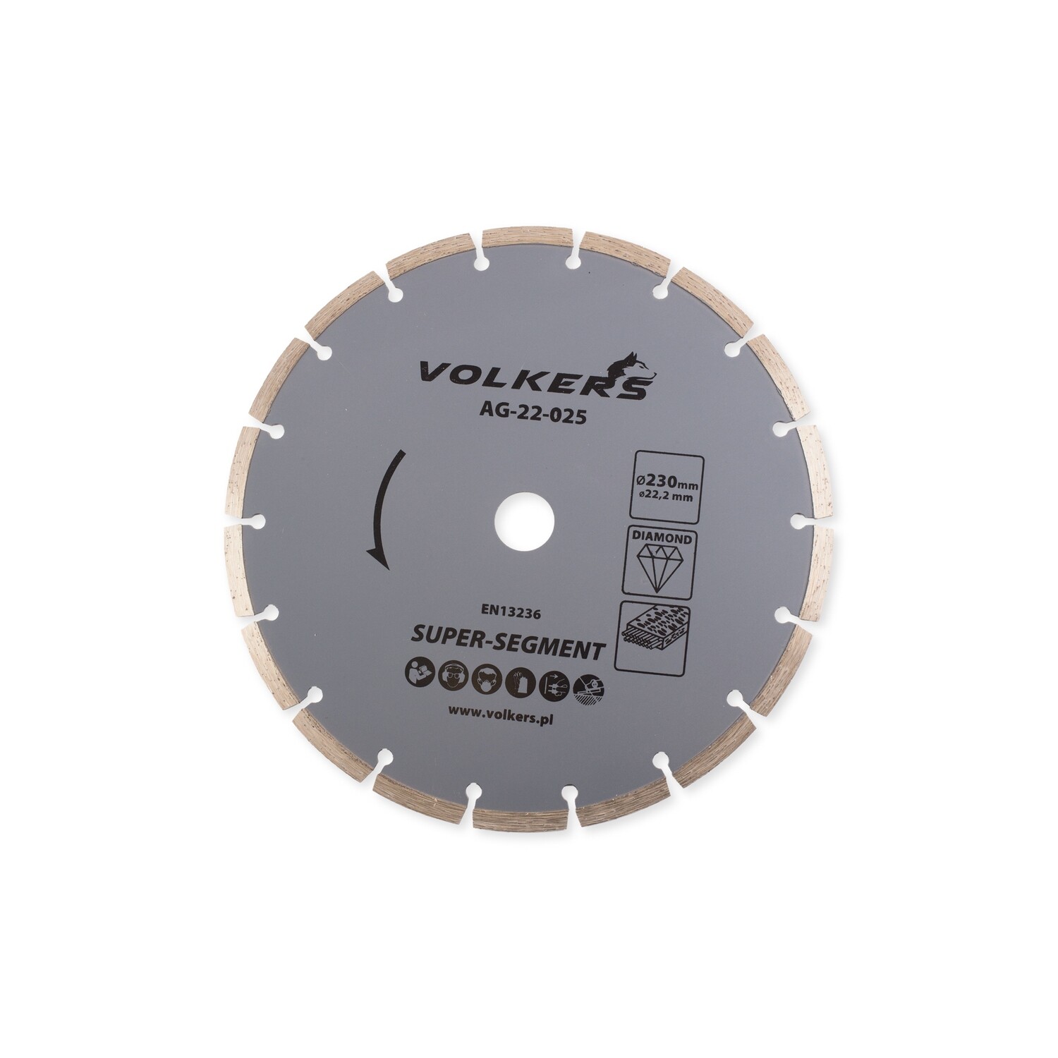 Diamanttrennscheibe für Stahlbeton Ø 230 x 22,2 mm Trennscheibe Beton Stein