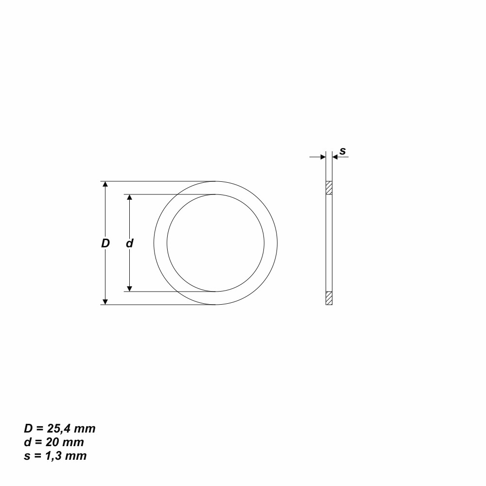 Reduzierring von 25,4 mm auf 20 mm Ersatzring für Kreissägeblatt Trennscheibe
