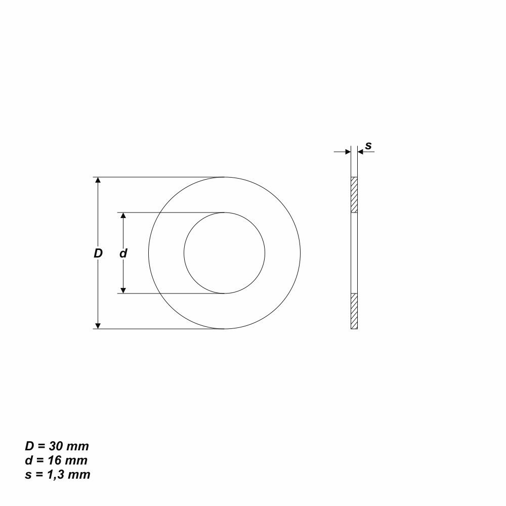 Reduzierring von 30 mm auf 16 mm Ersatzring für Kreissägeblatt Trennscheibe