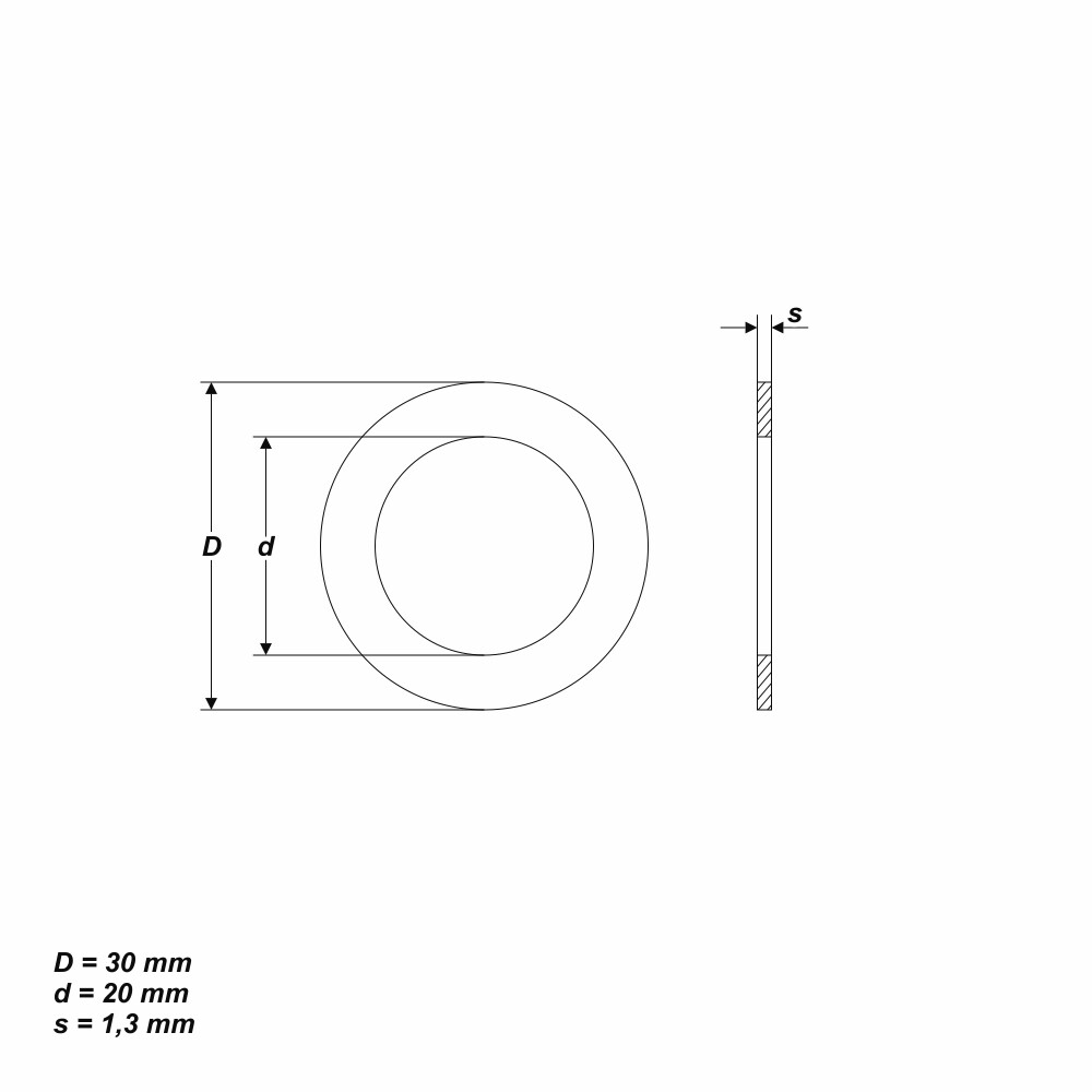 Reduzierring von 30 mm auf 20 mm Ersatzring für Kreissägeblatt Trennscheibe