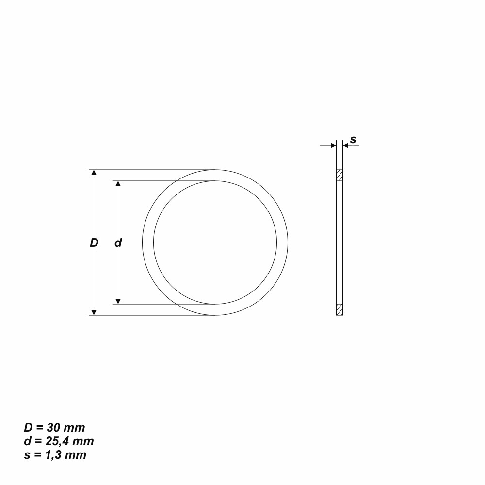 Reduzierring von 30 mm auf 25,4 mm Ersatzring für Kreissägeblatt Trennscheibe