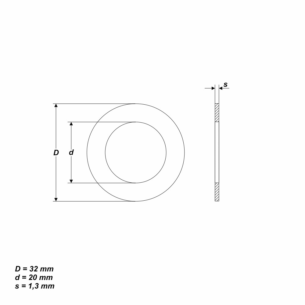 Reduzierring von 32 mm auf 20 mm Ersatzring für Kreissägeblatt Trennscheibe