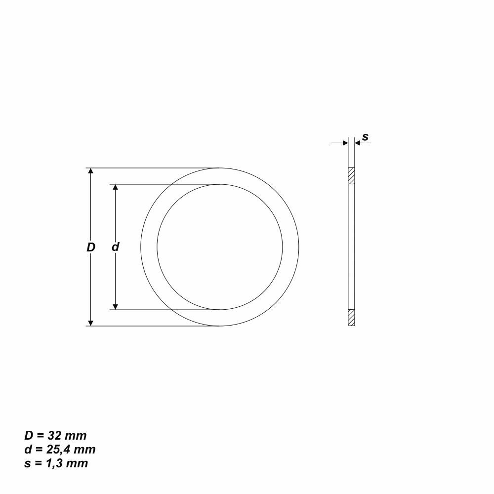 Reduzierring von 32 mm auf 25,4 mm Ersatzring für Kreissägeblatt Trennscheibe