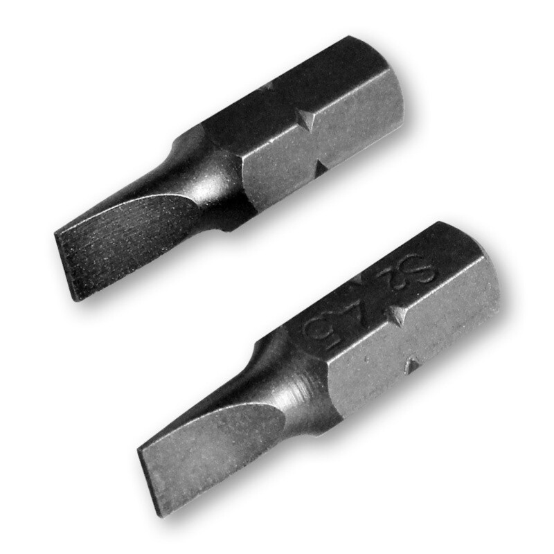 2 x Schraubendreherbits [0,8 x 5,5 mm Schaft 1/4 Zoll]