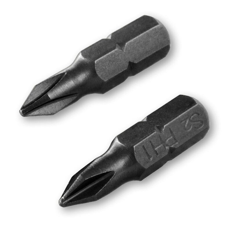 2 x Schraubendreherbits [PH3 x 25 mm Schaft 1/4 Zoll]