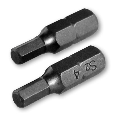2 x Schraubendreherbits [H6 x 25 mm Schaft 1/4 Zoll]