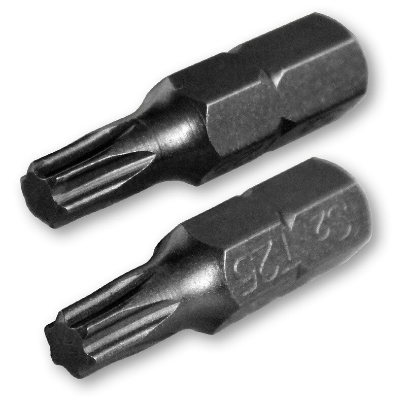 2 x Schraubendreherbits [T27 x 25 mm Schaft 1/4 Zoll]