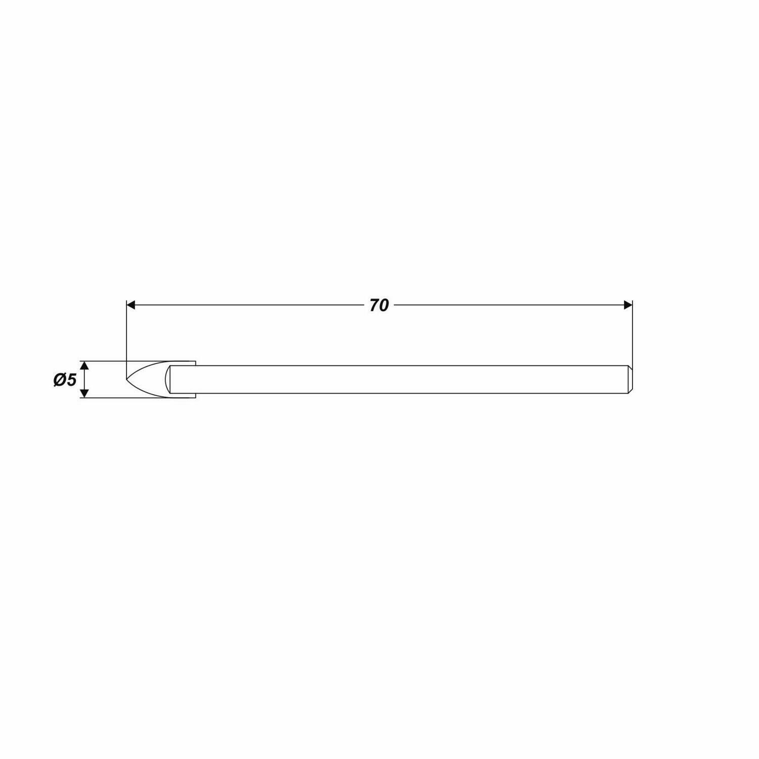 Ø 5 mm Fliesenbohrer Glasbohrer Keramikbohrer Bohrer 5 x 70 mm