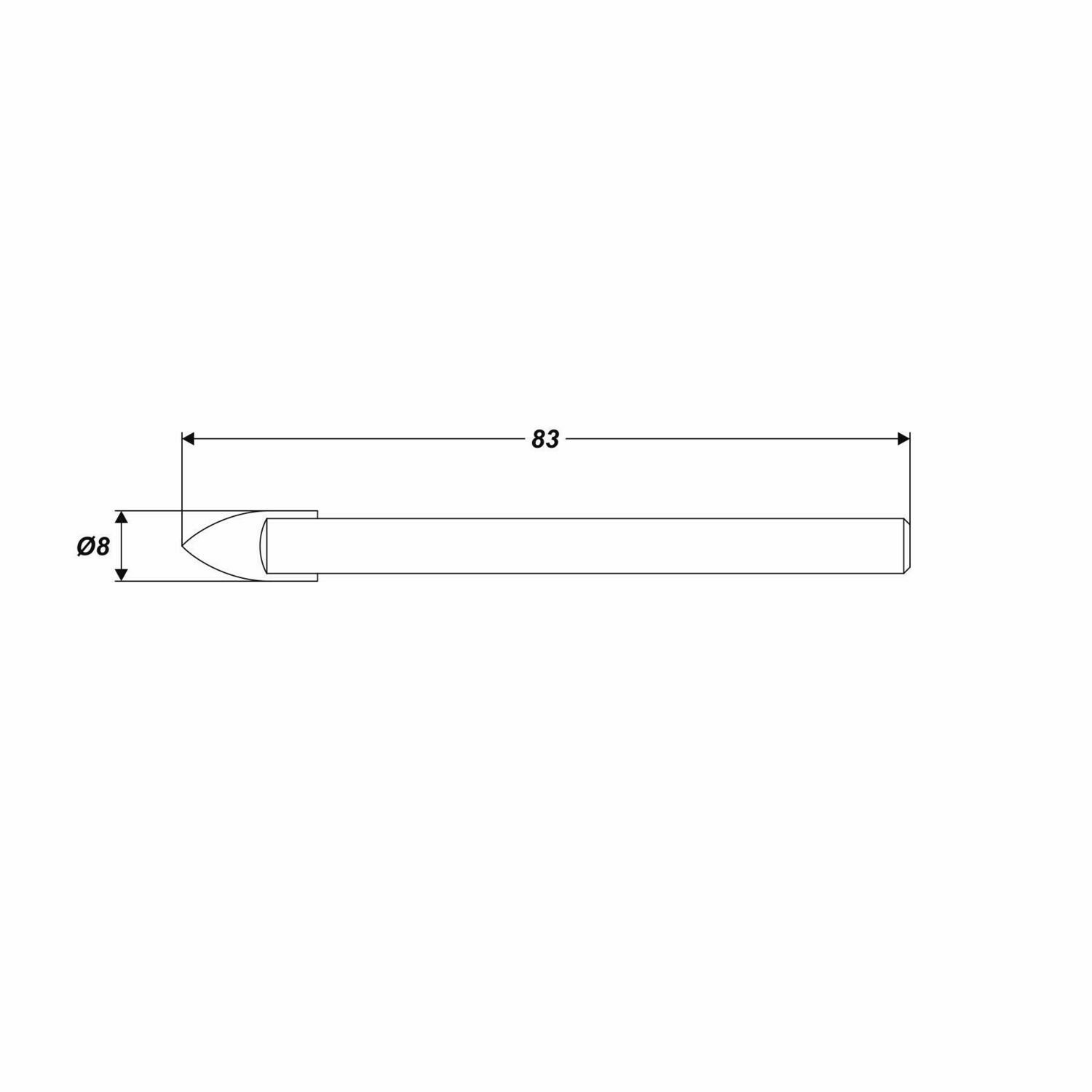Ø 8 mm Fliesenbohrer Glasbohrer Keramikbohrer Bohrer 8 x 83 mm