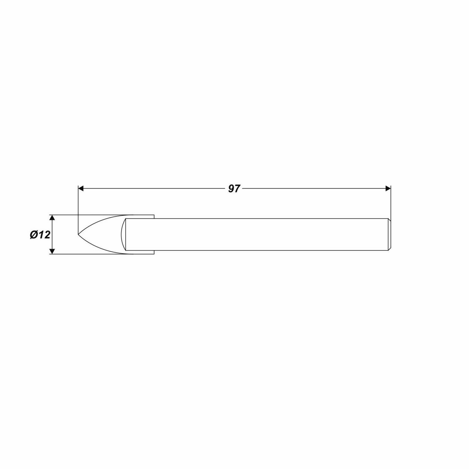 Ø 12 mm Fliesenbohrer Glasbohrer Keramikbohrer Bohrer 12 x 97 mm