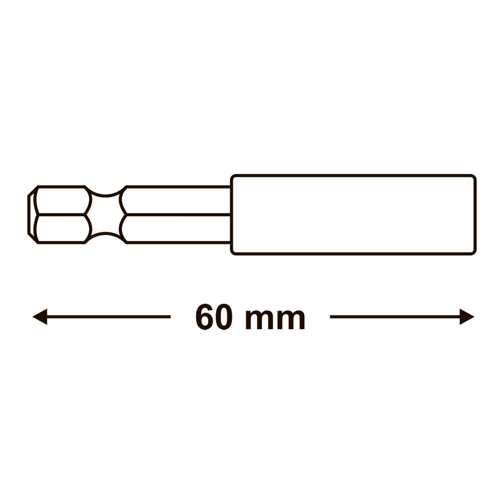 Magnet Schraubendreher Bithalter Bit 1/4 Zoll - Länge 60 mm