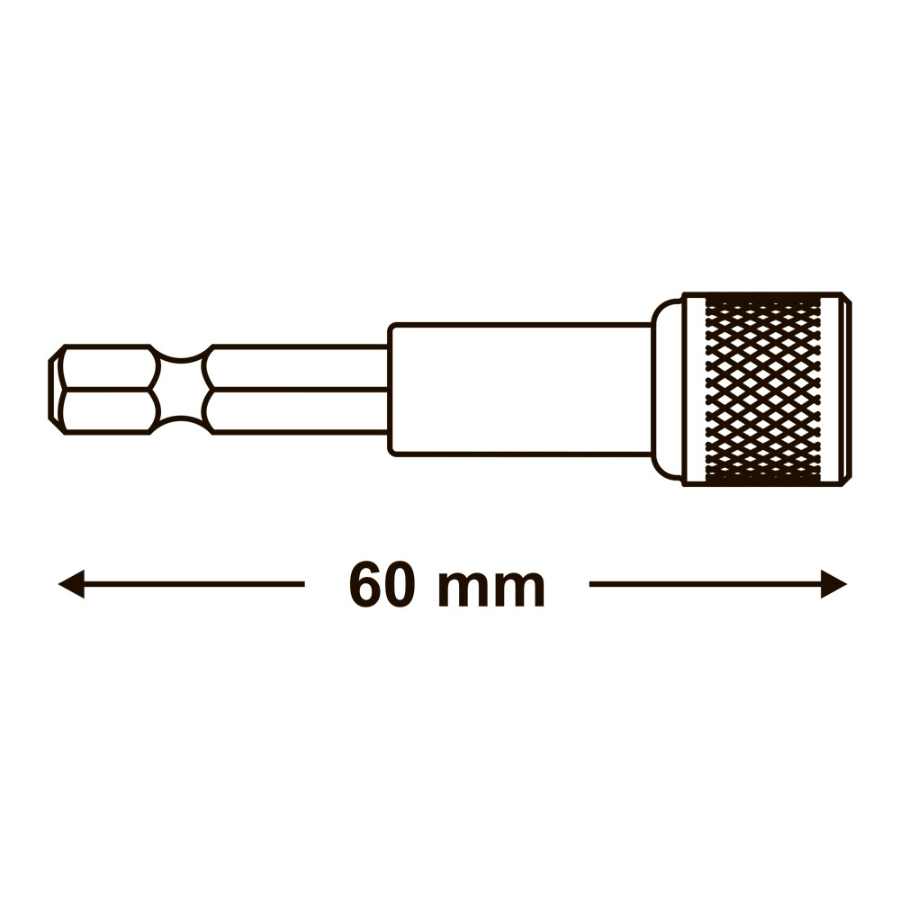 Magnet Schraubendreher Bithalter mit Schnellwechselhülse 1/4 Zoll - Länge 60 mm