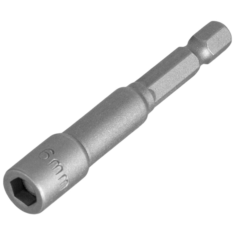 Magnet M6 1/4 Zoll Steckschlüssel Einsatz 6 mm Sechskant Nuß 65 mm Stecknuß