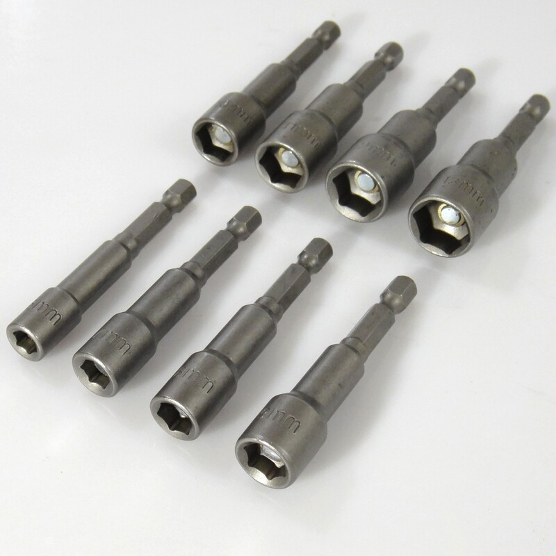 1/4&quot; Zoll Bit Steckschlüsselsatz 8 tgl M6 M7 M8 M9 M10 M11 M12 M13 Sechskant Nuß