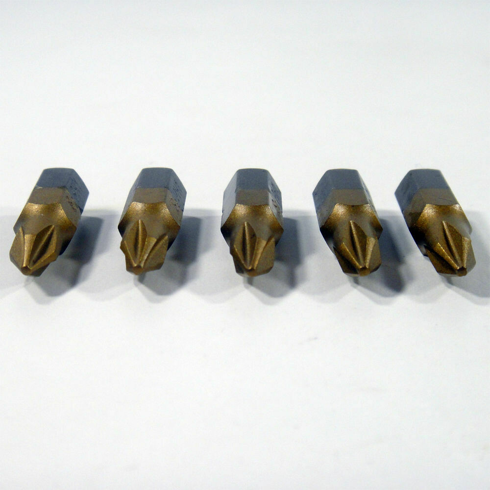 5 x PH1 x 25 mm 1/4 Zoll TiN High Quality Bits Bit Schrauberbit PH1 Kreuzschlitz