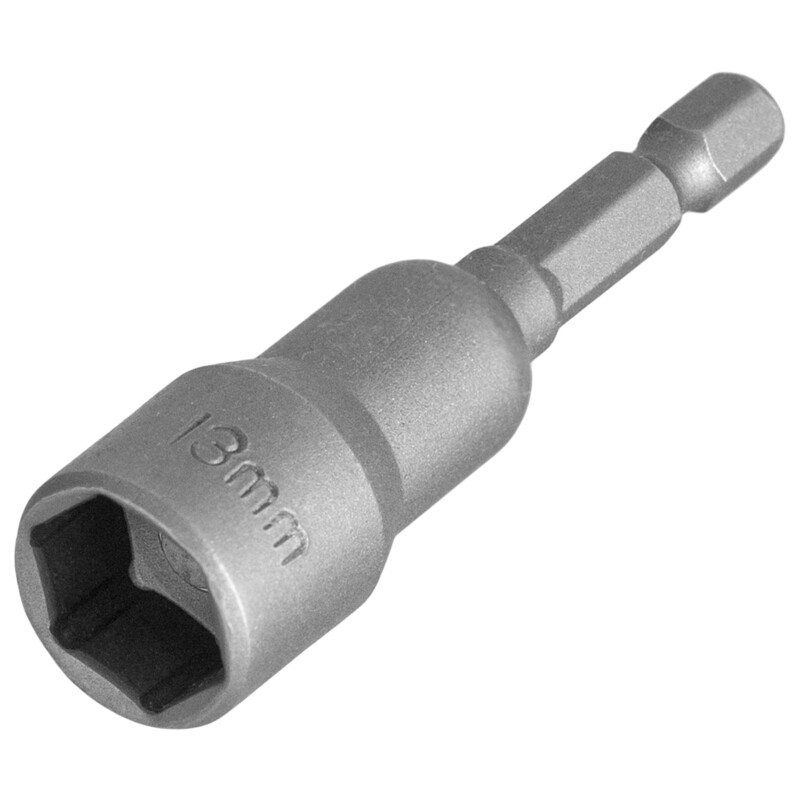Magnet M13 1/4 Zoll Steckschlüssel Einsatz 13 mm Sechskant Nuß 65 mm Stecknuß