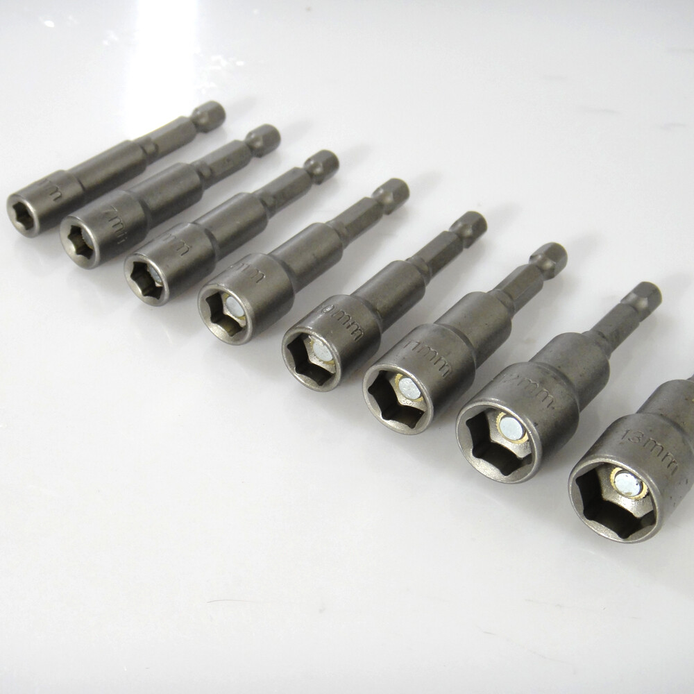 1/4" Zoll Bit Steckschlüsselsatz 8 tgl M6 M7 M8 M9 M10 M11 M12 M13 Sechskant Nuß