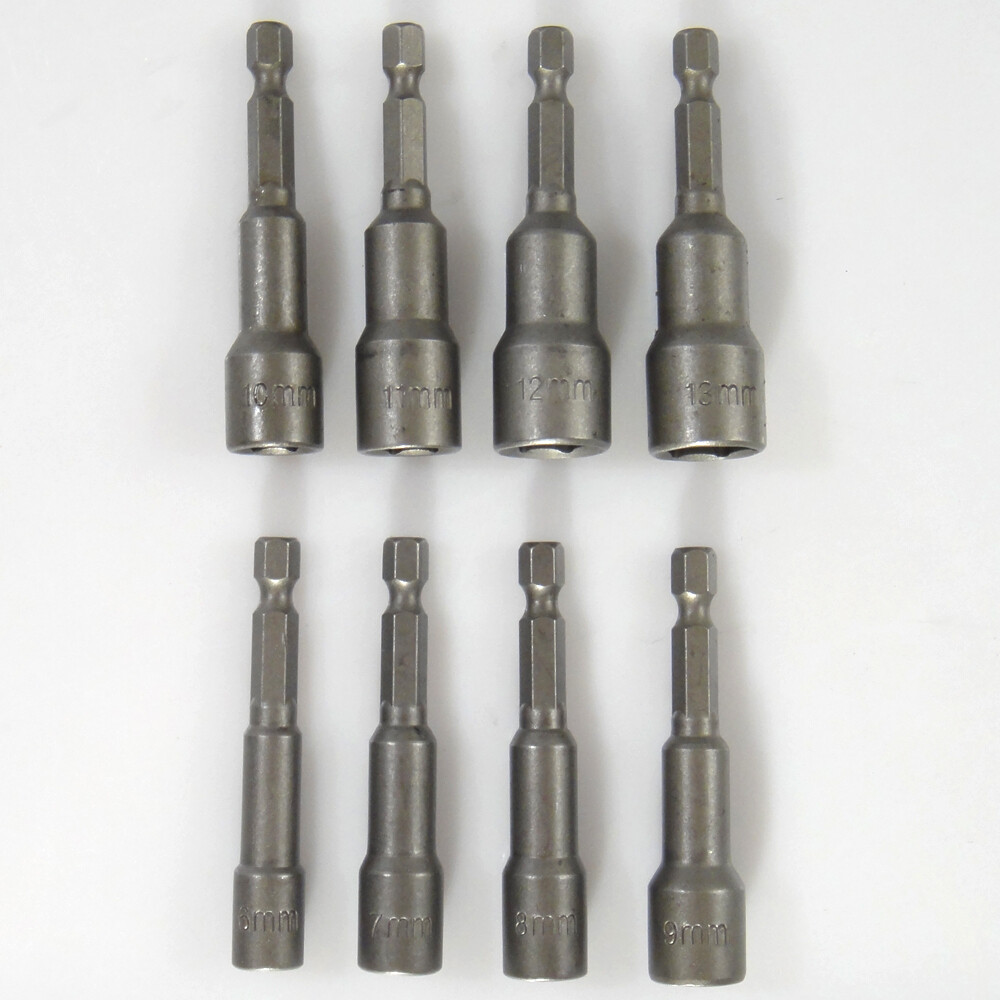 1/4" Zoll Bit Steckschlüsselsatz 8 tgl M6 M7 M8 M9 M10 M11 M12 M13 Sechskant Nuß