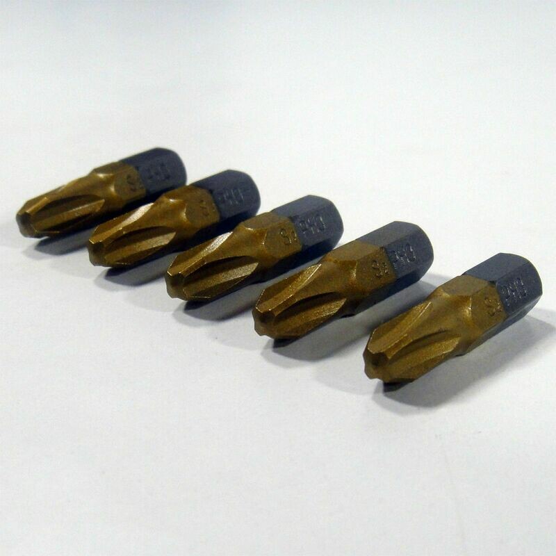 5 x PH3 x 25 mm 1/4 Zoll TiN High Quality Bits Bit Schrauberbit PH3 Kreuzschlitz