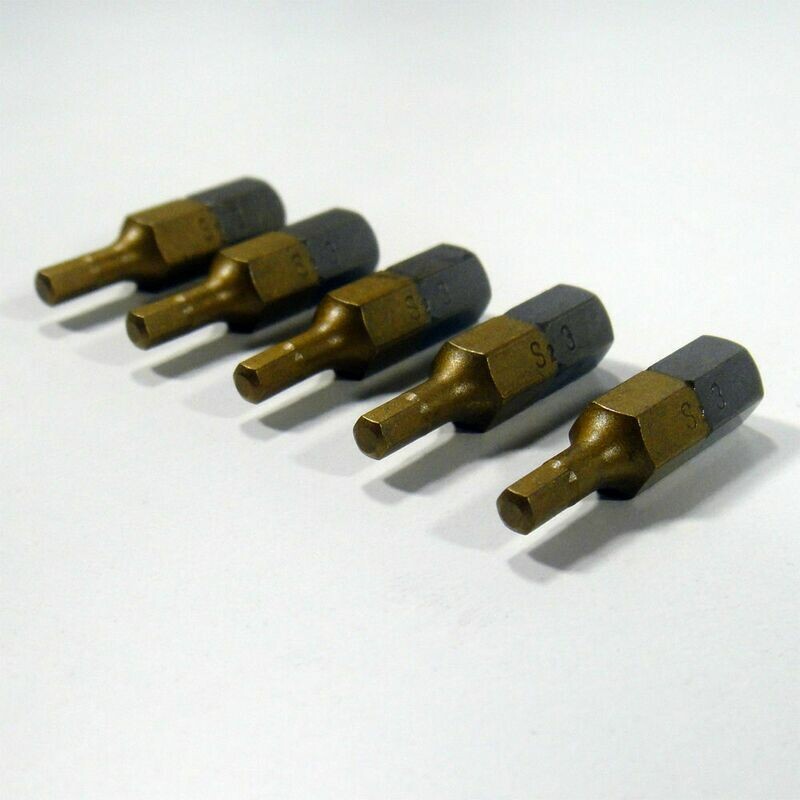 5 x HEX3 x 25 mm 1/4 Zoll TiN High Quality Bits Bit Schrauberbit Hex 3