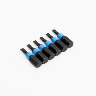 6 x SL0.6 x 3 x 25 mm 1/4 Zoll S2-Stahl High Quality Bits Schrauberbit Schlitz