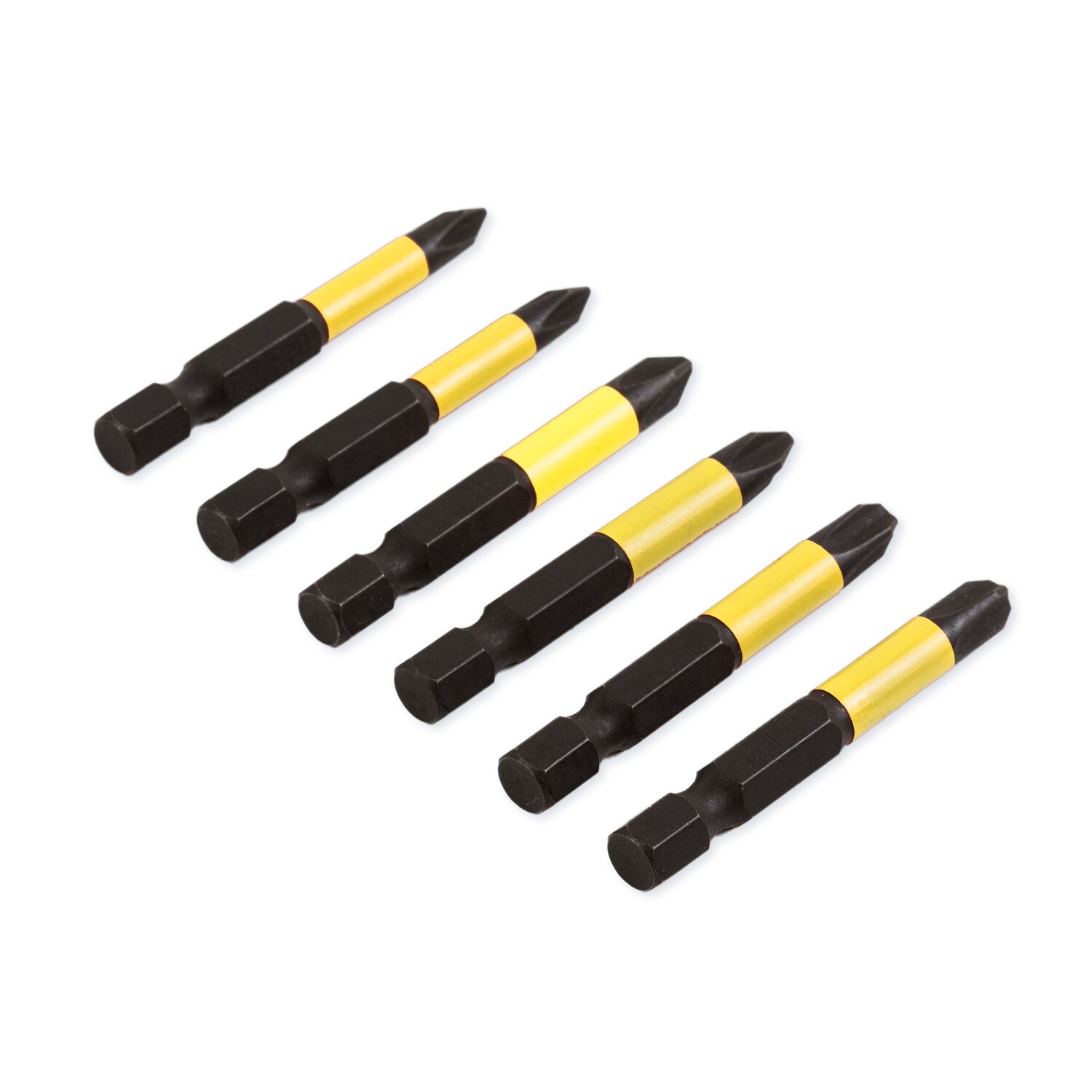 6 x PZ x 50 mm 1/4" S2-Stahl High Quality Bit Schrauberbit PZ1 PZ2 Kreuzschlitz