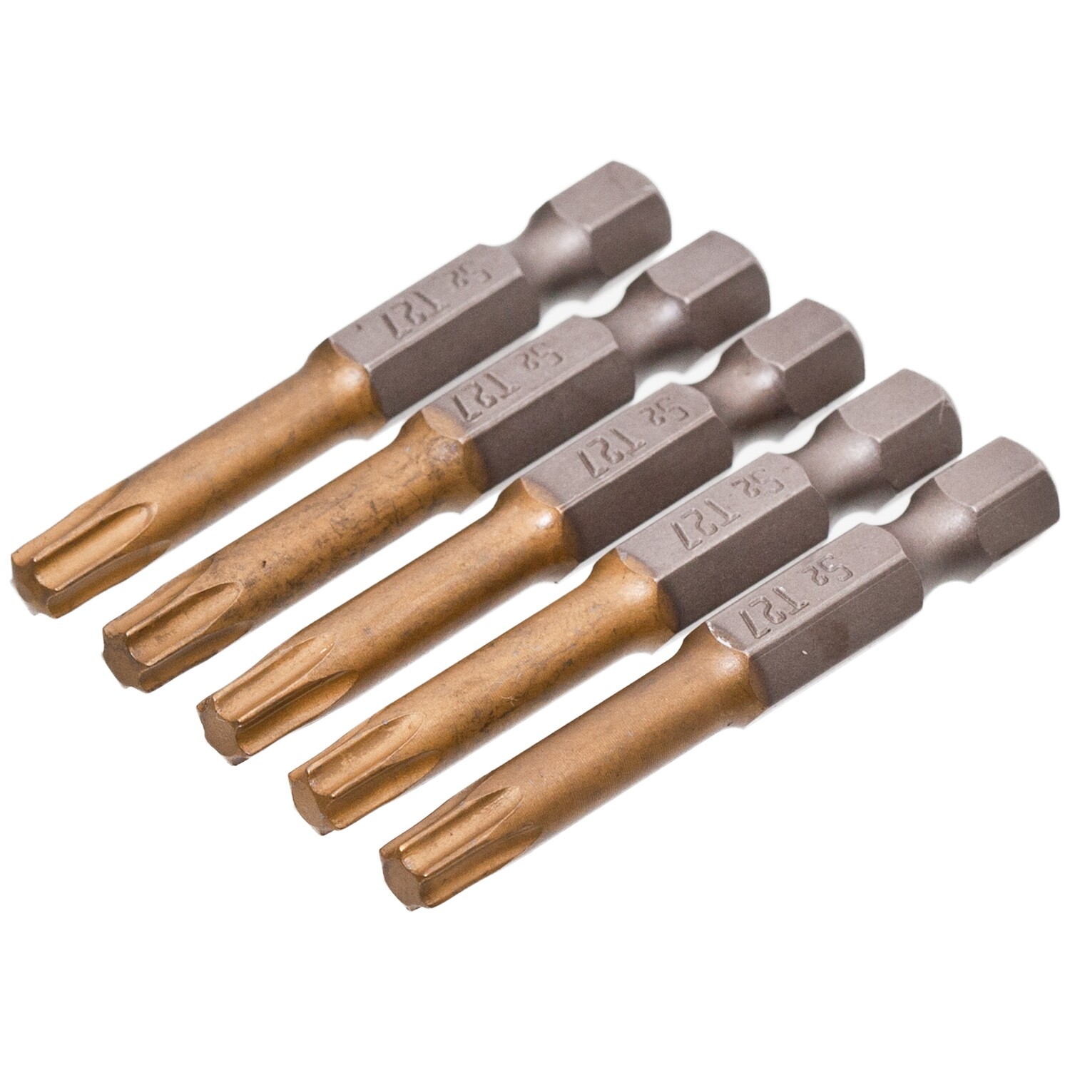 5 x Torx TX27 x 50 mm 1/4 Zoll TiN High Quality Bits Bit Schrauberbit Torx27 T27