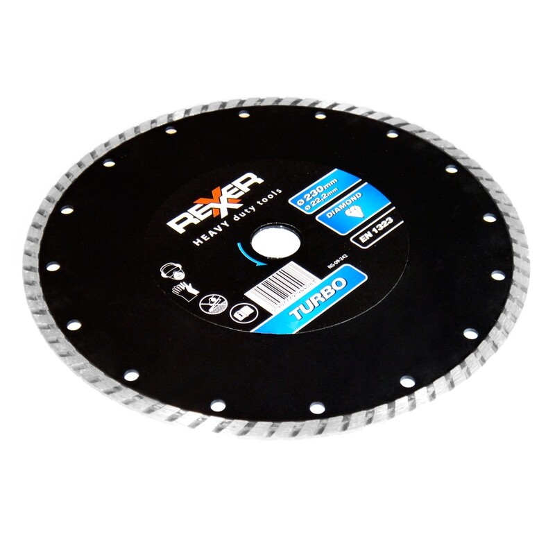 Turbo Ø 230 x 22,2 mm Universal Diamanttrennscheibe Trennscheibe Beton Stein