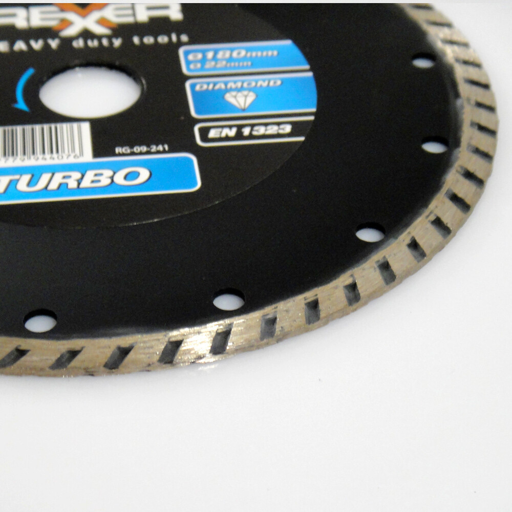 Turbo Ø 180 x 22,2 mm Universal Diamanttrennscheibe Trennscheibe Beton Stein