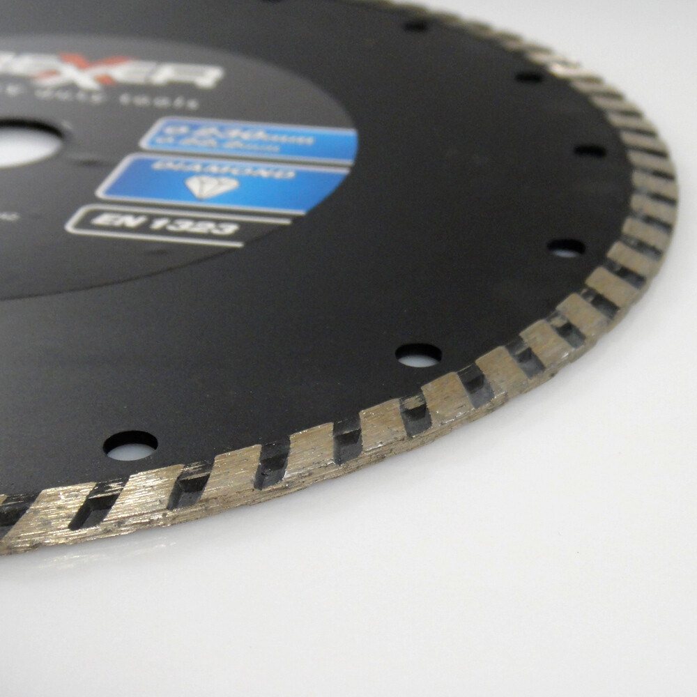 Turbo Ø 230 x 22,2 mm Universal Diamanttrennscheibe Trennscheibe Beton Stein