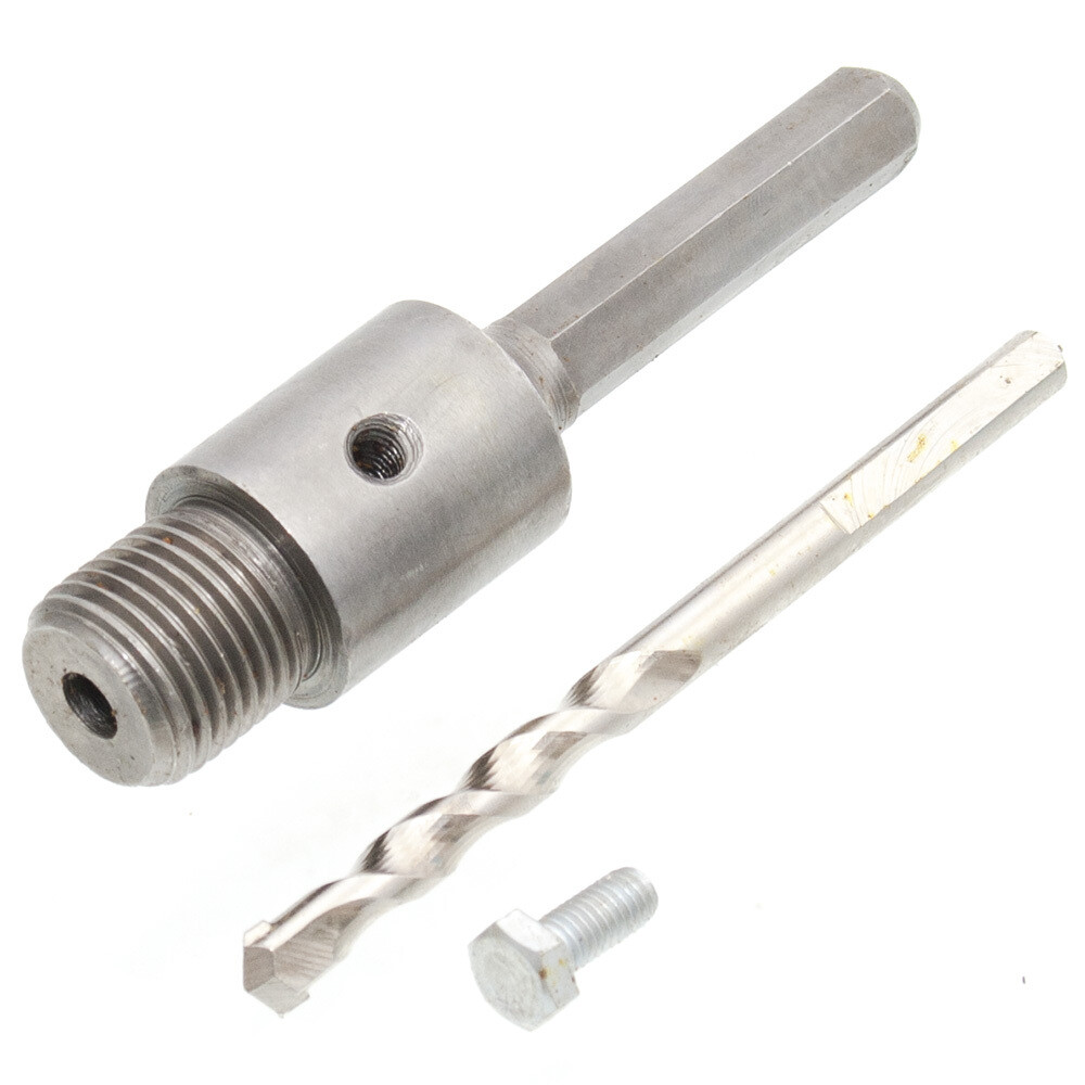HEX Aufnahmeschaft mit Zentrierbohrer für Bohrkrone M22 Länge 110 mm