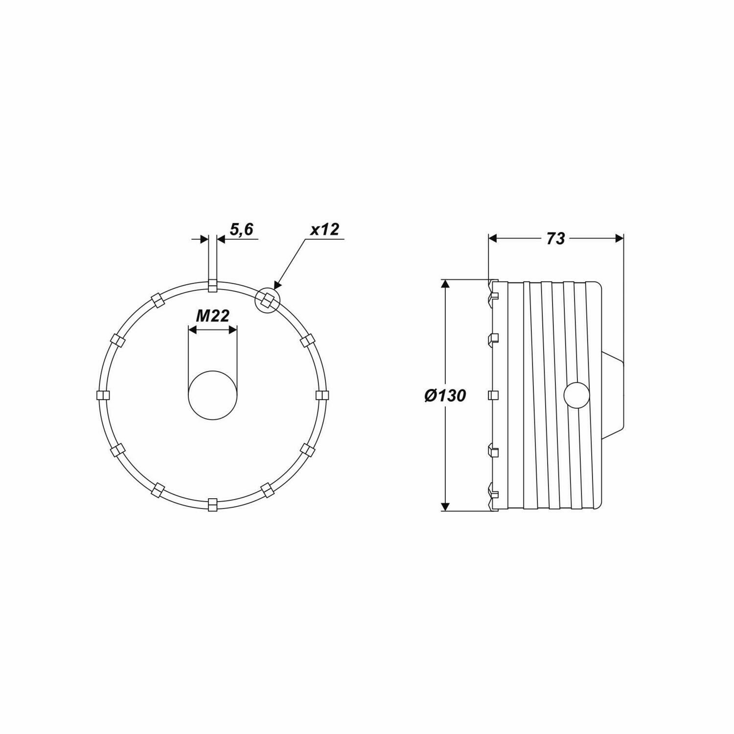 HM Lochsäge Bohrkrone Dosenbohrer Ø 130 mm für Beton Mauerwerk Naturstein