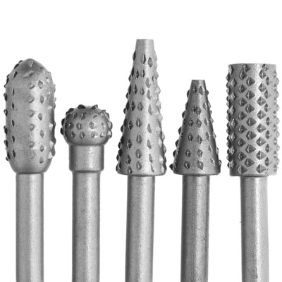 Frässtift Satz 5 tgl. Schaftfräser 6 mm Schaft Holzraspel