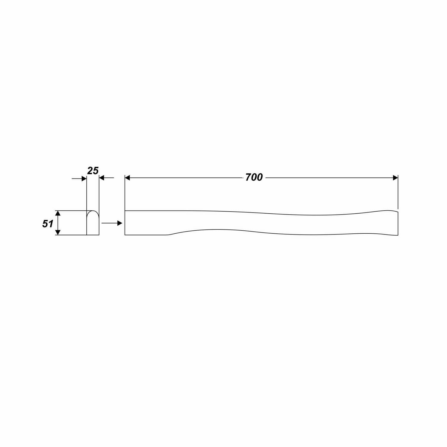Buche Ersatzstiel Axtstiel 700 mm für 1,2 - 1,5 kg Axt Kuhfuß