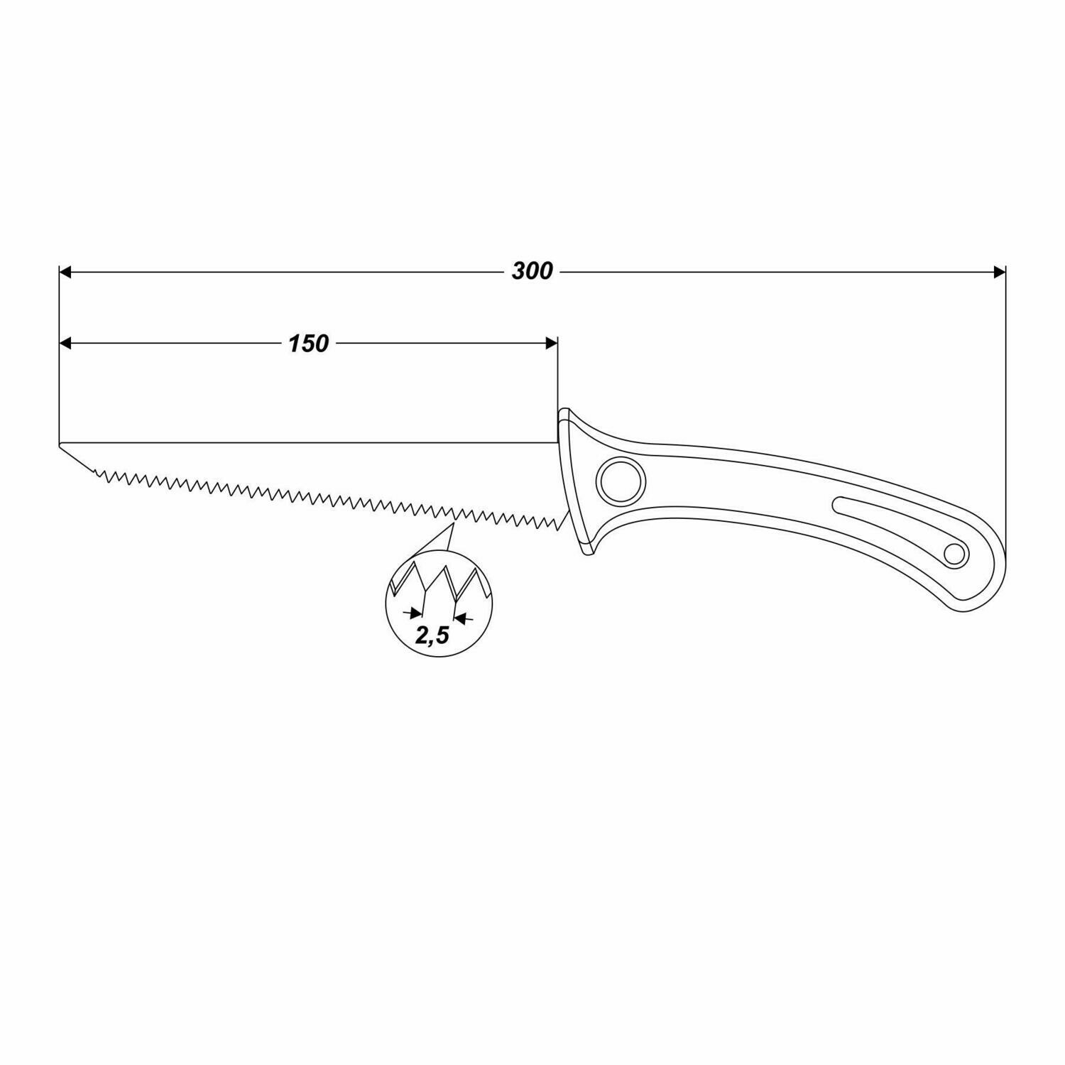 Astsäge 150 mm Handsäge Stichsäge Holzsäge Astsaege Fuchsschwanz Sägeblatt
