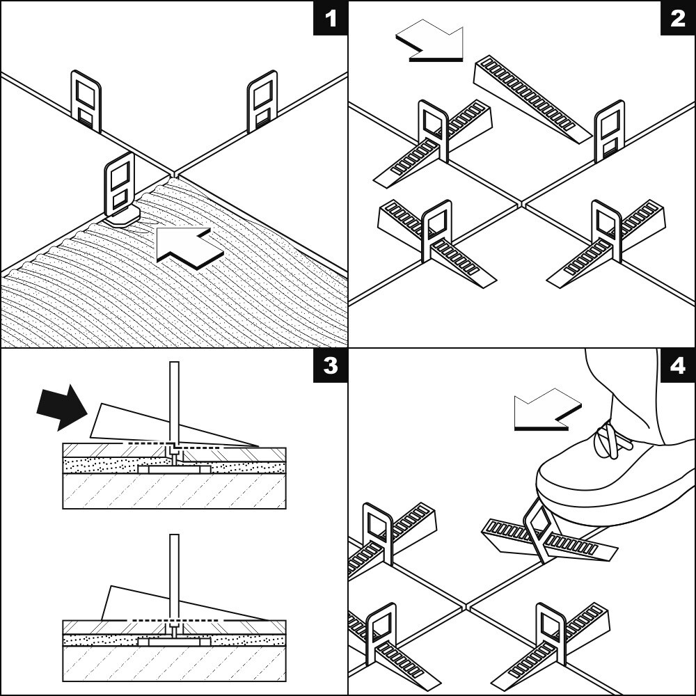 80 x Zuglaschen Fliesenverlegung Fliesen Verlegehilfe Nivelliersystem Laschen