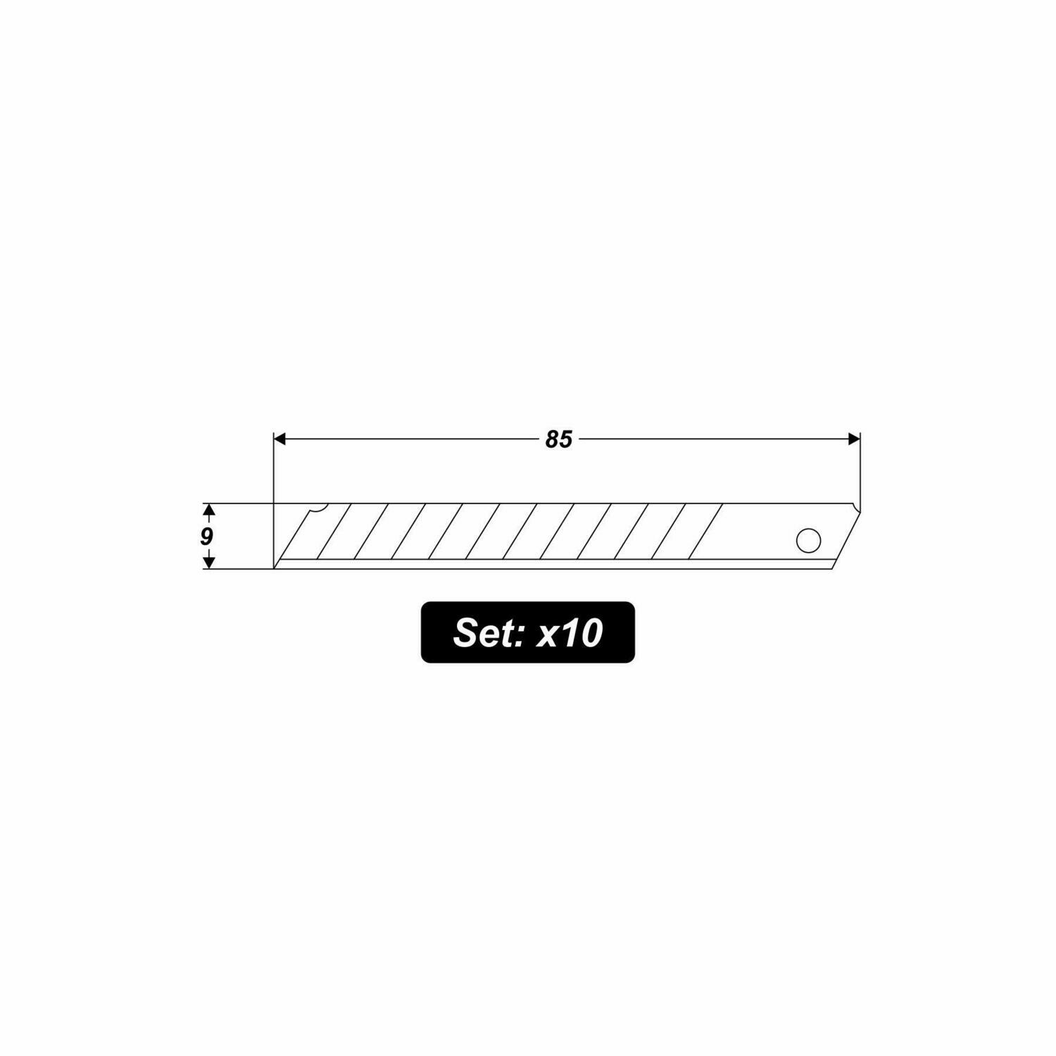 10 x Cuttermesser Ersatzklingen Teppichmesser Abbrechklingen 9 mm