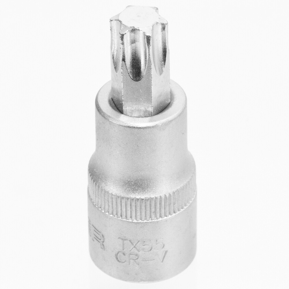 1/2" Bit-Einsatz Torx ohne Bohrung T55 Steckschlüssel Nuss 57 mm Länge