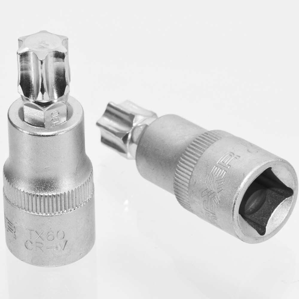 1/2&quot; Bit-Einsatz Torx ohne Bohrung T60 Steckschlüssel Nuss 57 mm Länge