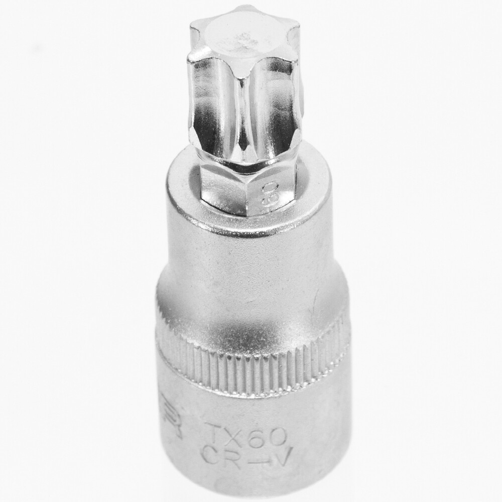 1/2" Bit-Einsatz Torx ohne Bohrung T60 Steckschlüssel Nuss 57 mm Länge