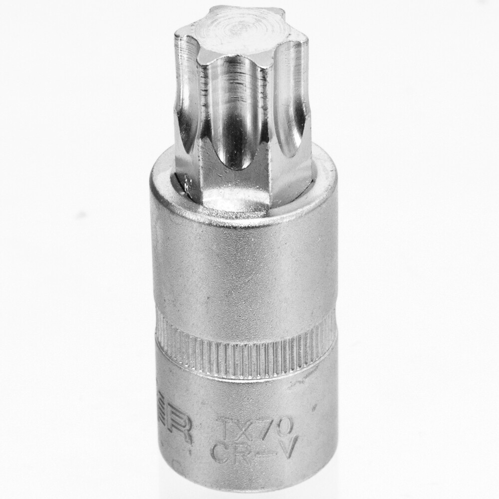 1/2" Bit-Einsatz Torx ohne Bohrung T70 Steckschlüssel Nuss 57 mm Länge