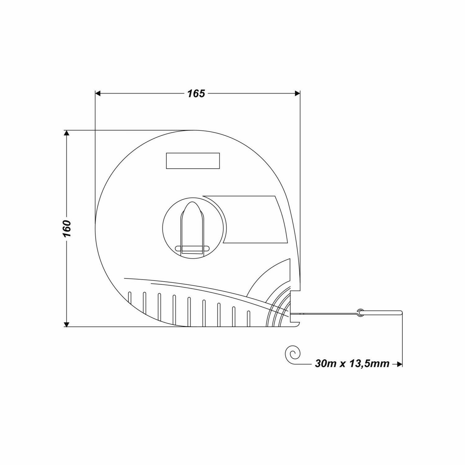 30 m Glasfaser Rollmaßband Maßband Bandmaß Metermaß Rollmeter